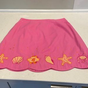 Lilly Pulitzer pink nautical skirt